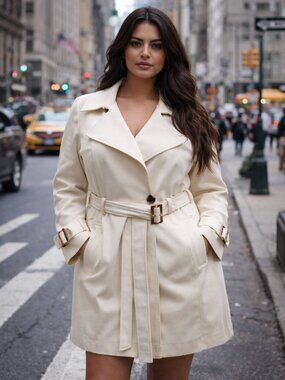 TALBOTS CANVA TRENCH COAT 16 LIKE NEW